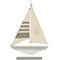 22" Gray Cement Stone Sail Boat Decorative Sculpture